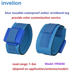 Waterproof ISO 18000 6c RFID Wristband 860-960mhz 1-6m long range reusable PVC Wristband for marathon triathlon