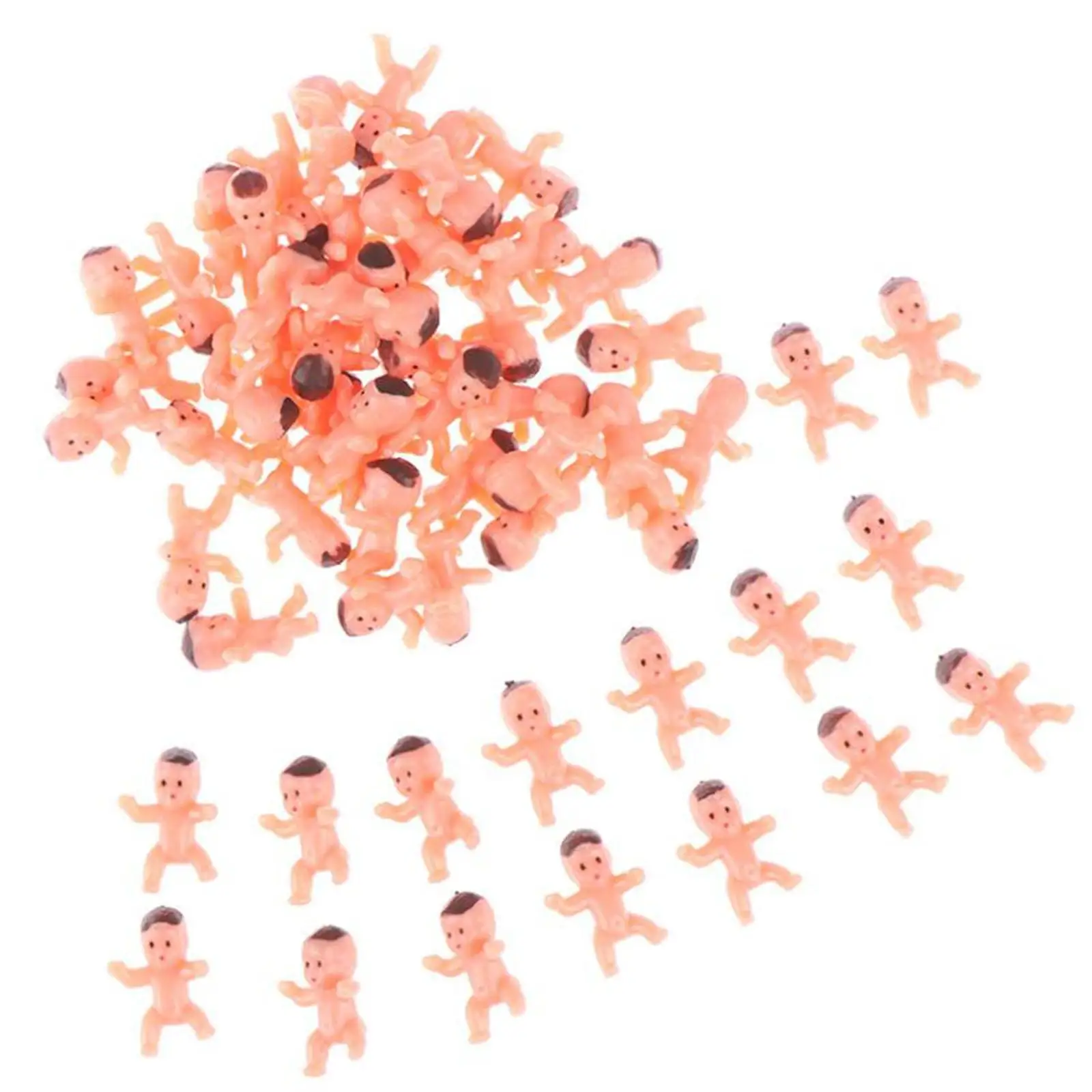 Mini Dolls para Bebês, Brinquedos Decorativos De Banho, Decorações De Festa, Baby Dolls, 100Pcs