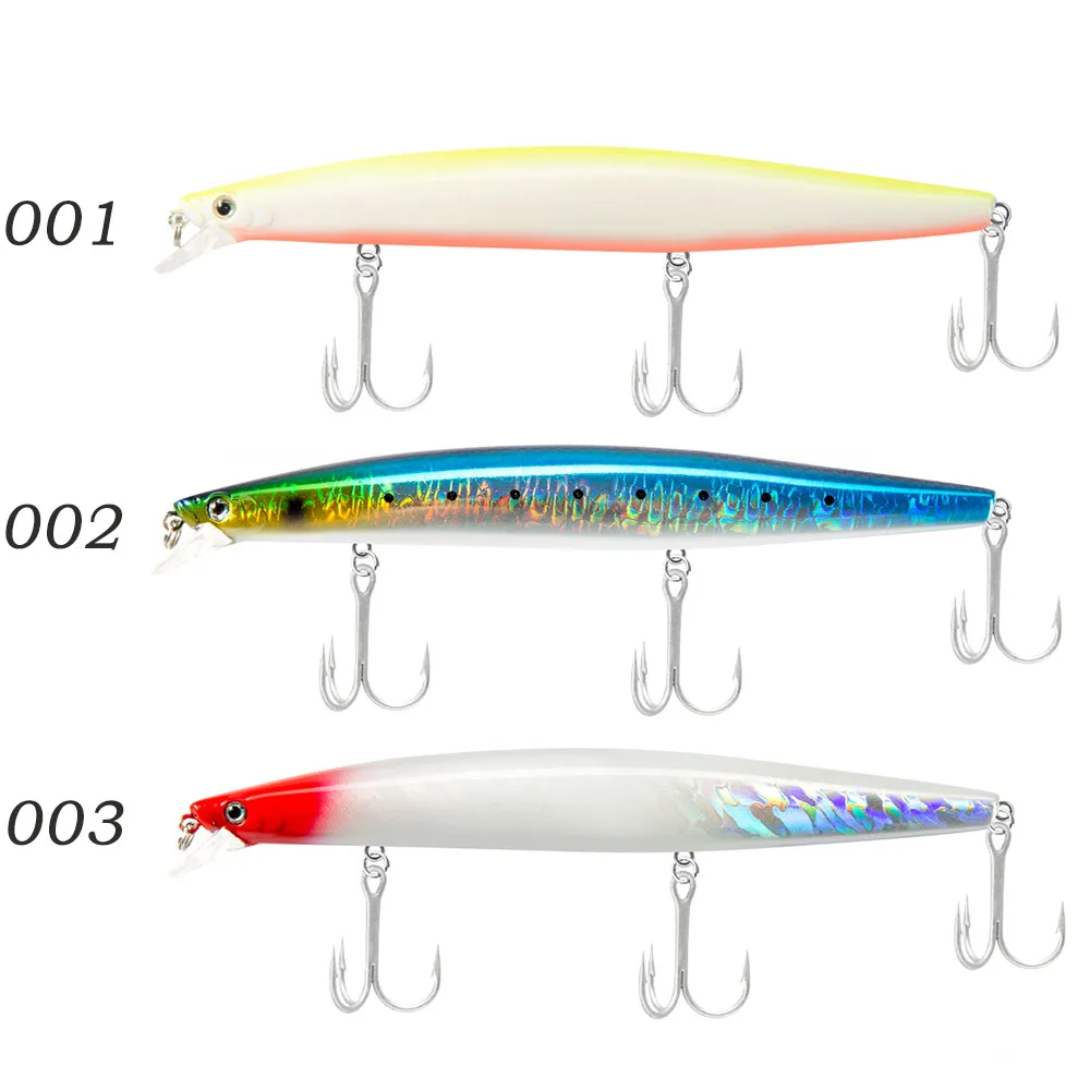 D1 Meeresfischköder 163mm/32g 3 Stück Silent Assassin Köder Schwimmender Weitwurf-Wobbler 160F für Bass- und Forellenangeln