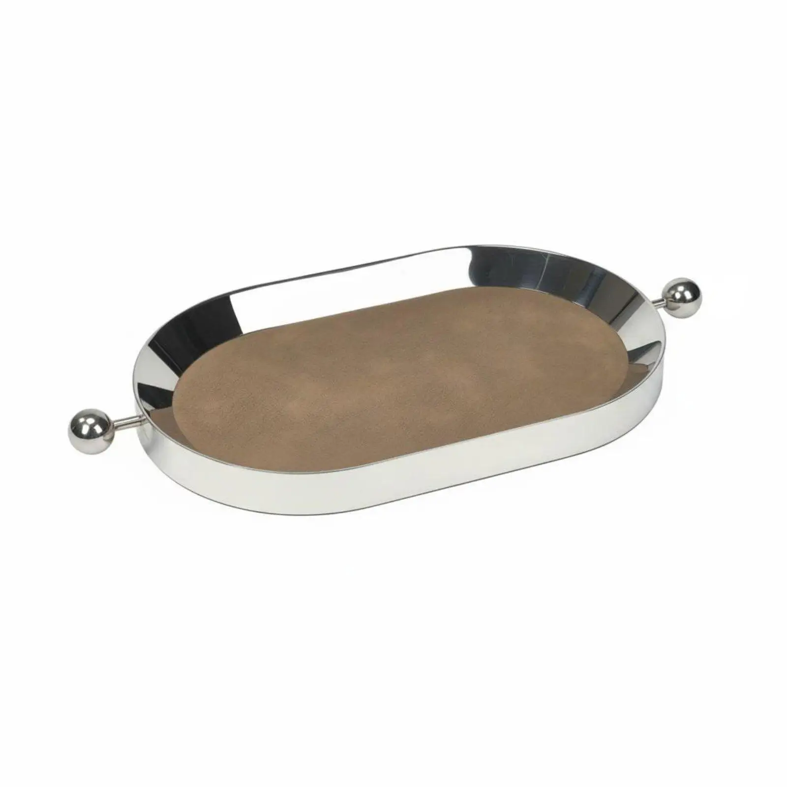 Decorative Serving Tray Leather Base Household Storage Luxury Design for Vanity