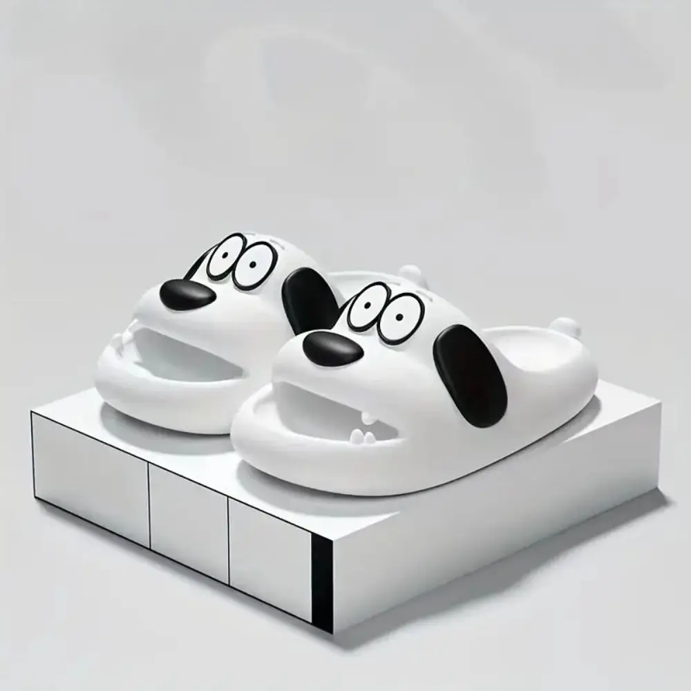 

Casual Non-Slip Simple Slippers Adorable Cartoon Dog Pillow Slides Open Toe Thick Sole EVA Slippers Summer