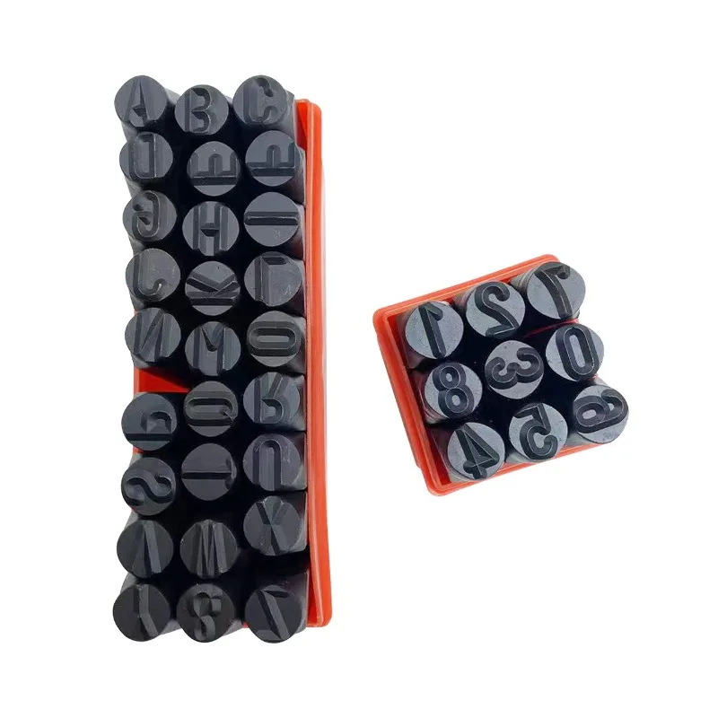 Jewelry hand knock steel stamp steel character code word die, punch word code number 0-9 English punch letter steel number sign