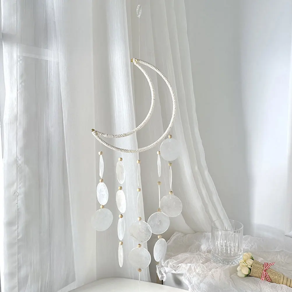 

Seashell Wind Chime Hanging Ornament Ideal for Bedroom Balcony Garden Indoor Outdoor Lovely Natural Shells Home Decoration