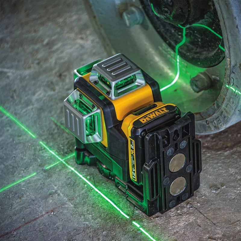 DEWALT DW089LG12 Line Laser Level Outdoor 12V Lithium Battery With 3 Sides * 360 Degree Vertical Horizontal Green Light