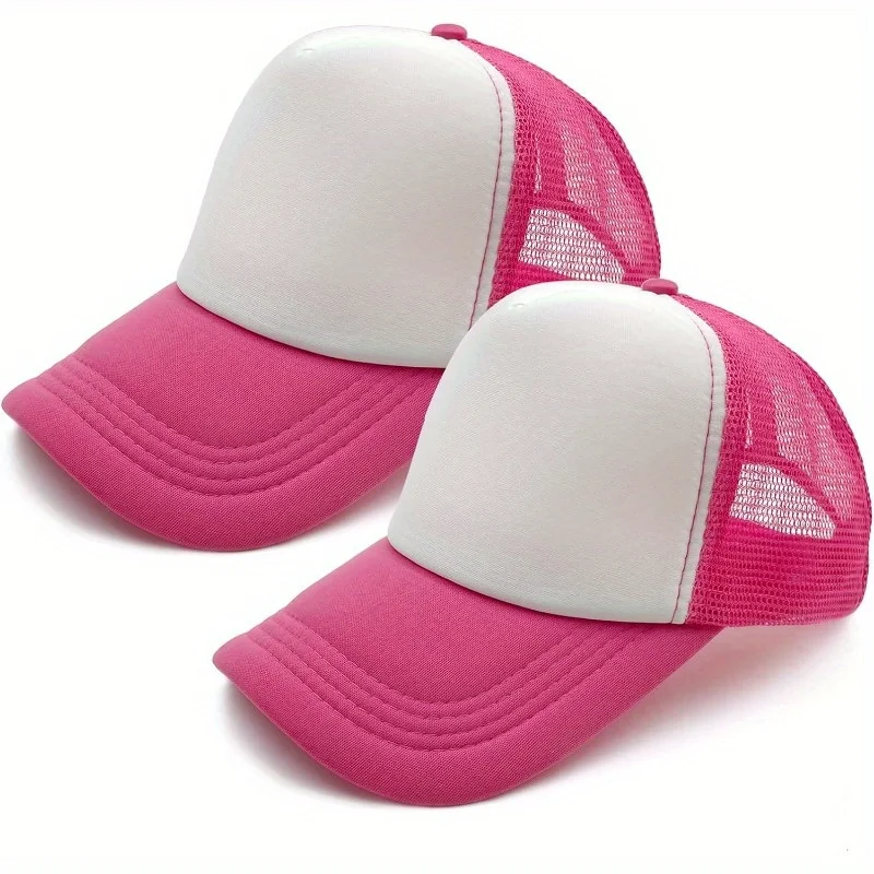 2Pcs Polyester Blank Sublimation Baseball Hats, Unisex Custom Printable Sublimation Caps