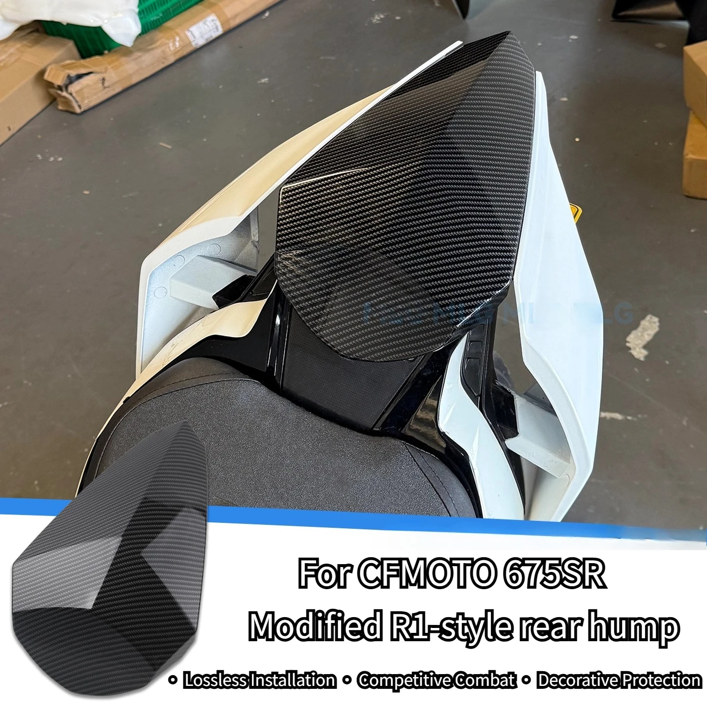 

For CFMOTO 675SR Competition Quick-Release Rear Cover for Modified Hump R1, Same as 675NK Rear Seat Assembly Accessory Rear Wing