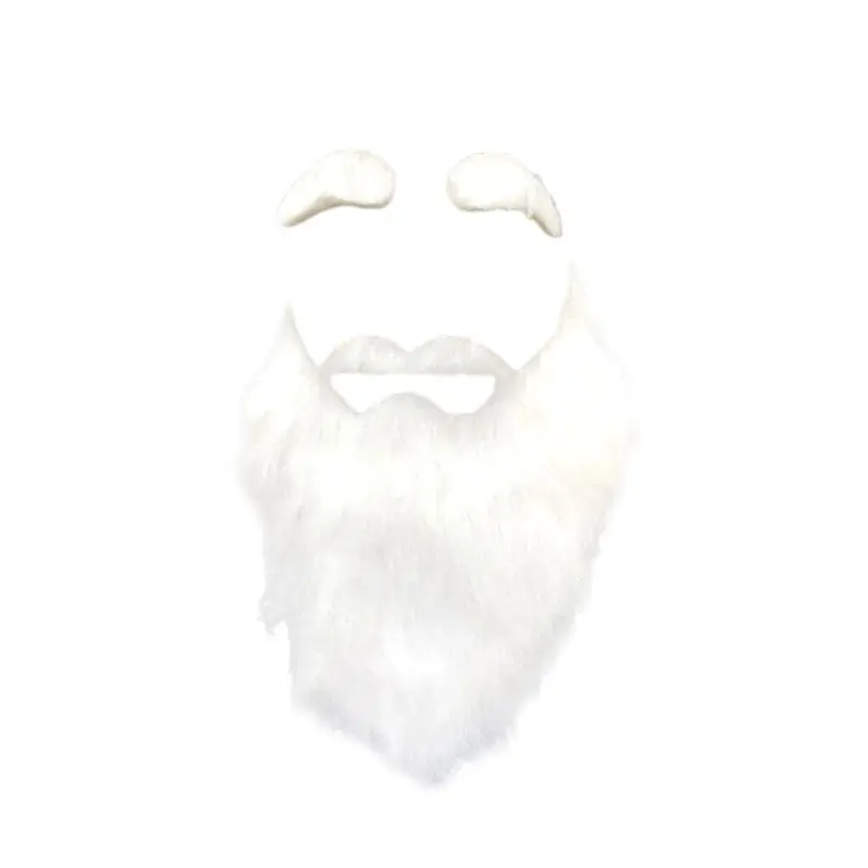 White Funny Mustache Fake Beard Eyebrows Children for Creative Party Cosplay Cos