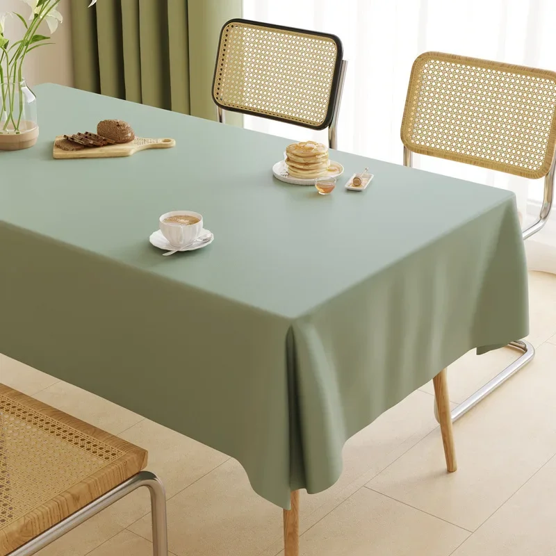 

TZ01-A Cream lambskin tablecloth solid color atmosphere dining table cloth rectangular heat-resistant