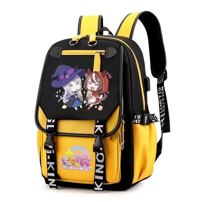 Jockey Girl   Merchandise Small Chestnut Hat Durable Backpack Middle And High Students New Large Capacity School Bag For Anime