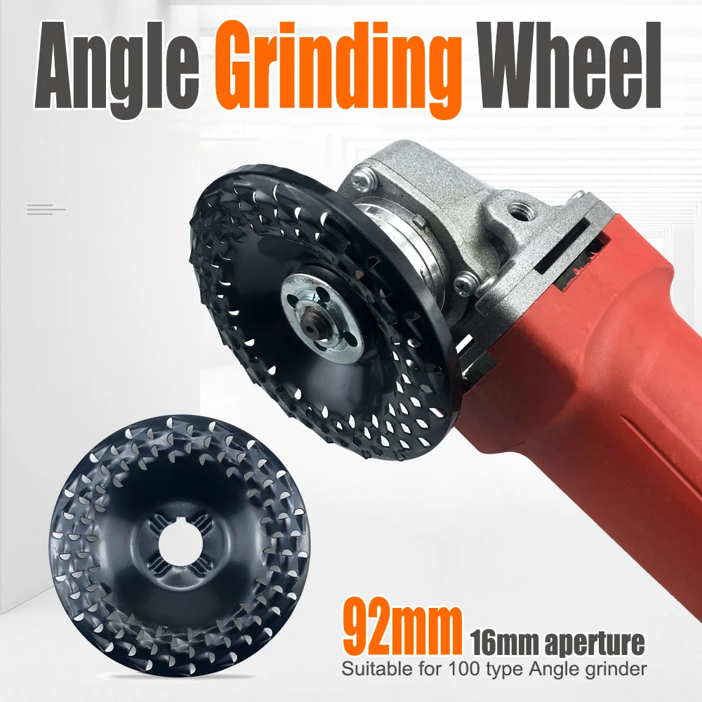 92mm/125mm Grinder Wheel Disc Wood Shaping Wheel Grinding Discs for Angle Grinders Woodworking Sanding Rotary Abrasive Tool