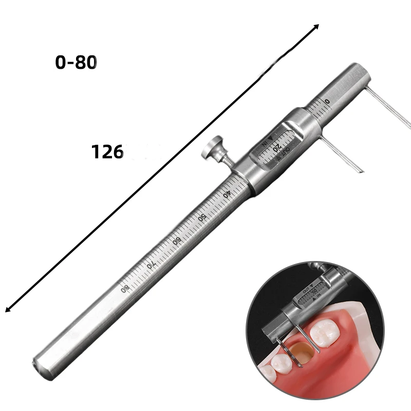 ไม้บรรทัดวัดระยะห่างของฟันไม้บรรทัดวัดระยะห่างของขากรรไกรไม้บรรทัดวัดขนาดทำฟันทำฟันทำฟันแบบสเตนเลส