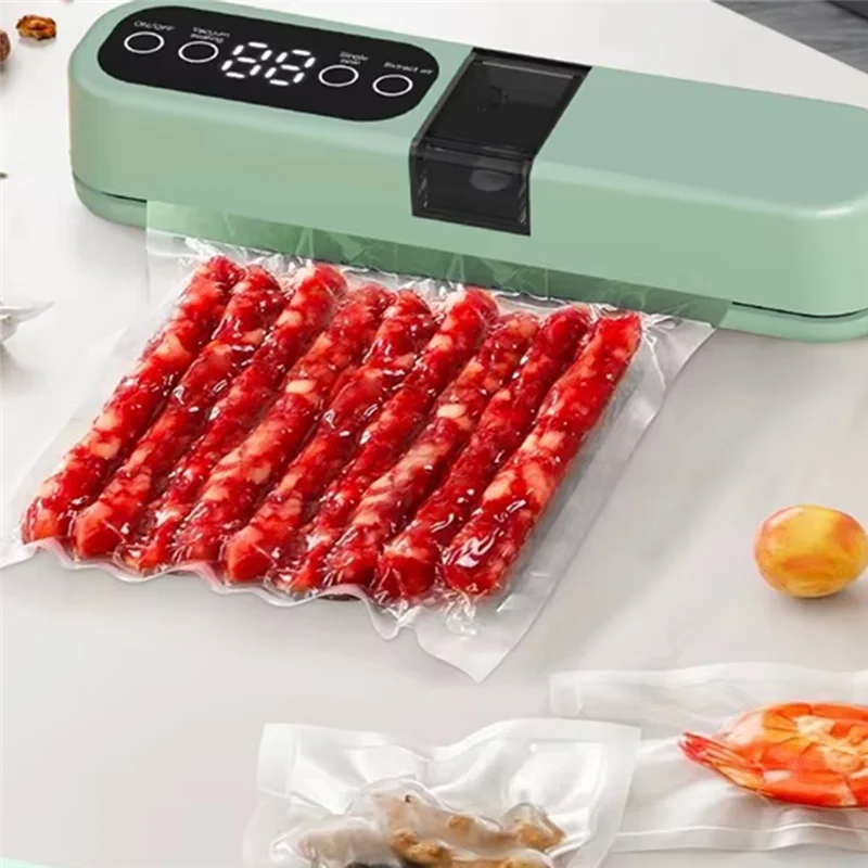 ABVI-USB قابلة للشحن فراغ السدادة التلقائي جهاز غلق أكياس الطعام ونظام ختم الوجبات الخفيفة فراغ السدادة مع 5 قطعة أكياس