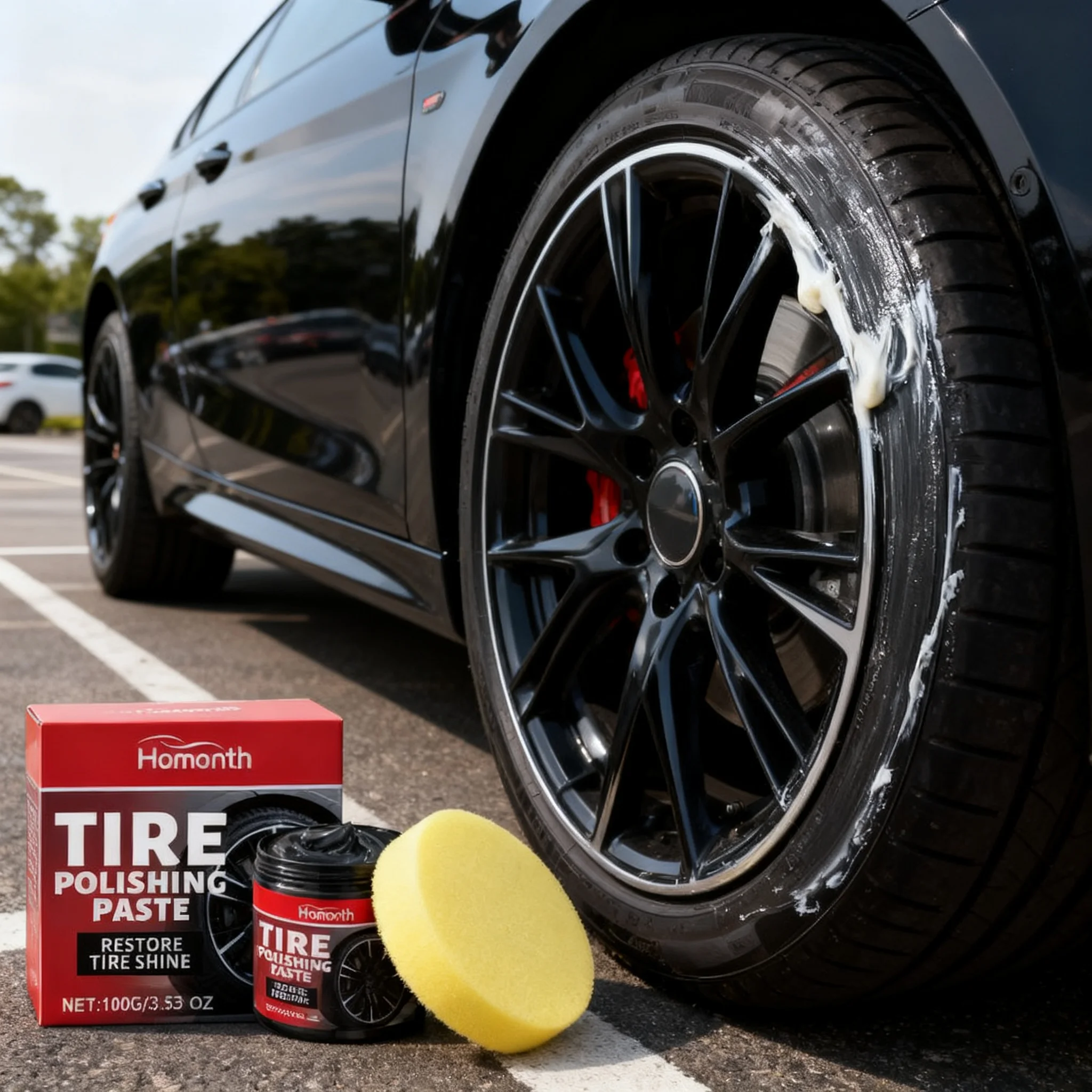 Tire Polishing Paste Tire Coating Wax Car Tire Retreading Car Tire Refurbish Paste Universal Rubber Plastic And Auto