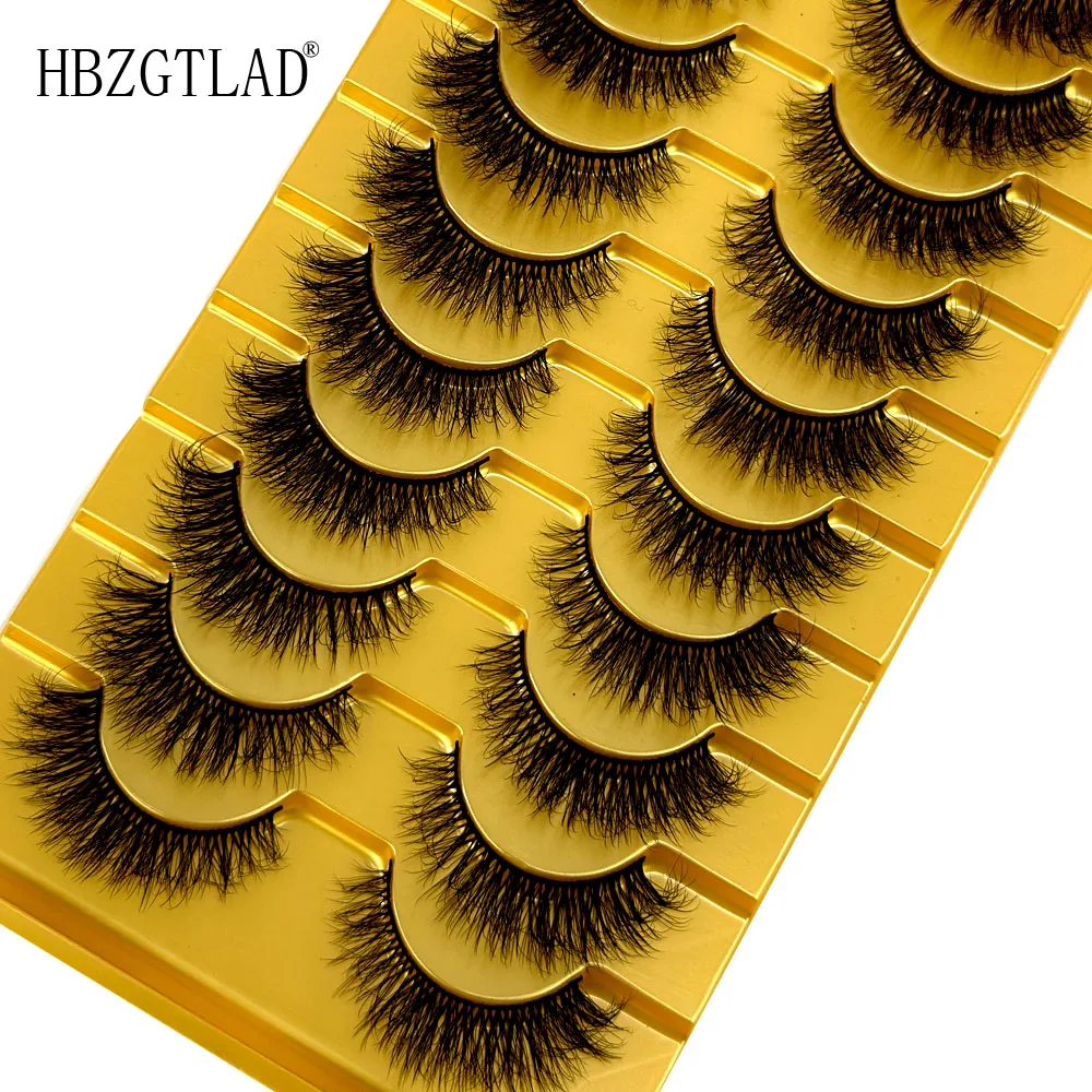 Wholesale 10Pairs Natural 3D Mink False Eyelashes Make up Soft Fake Eye Lashes Faux cils Extension Makeup Beauty Eyelash