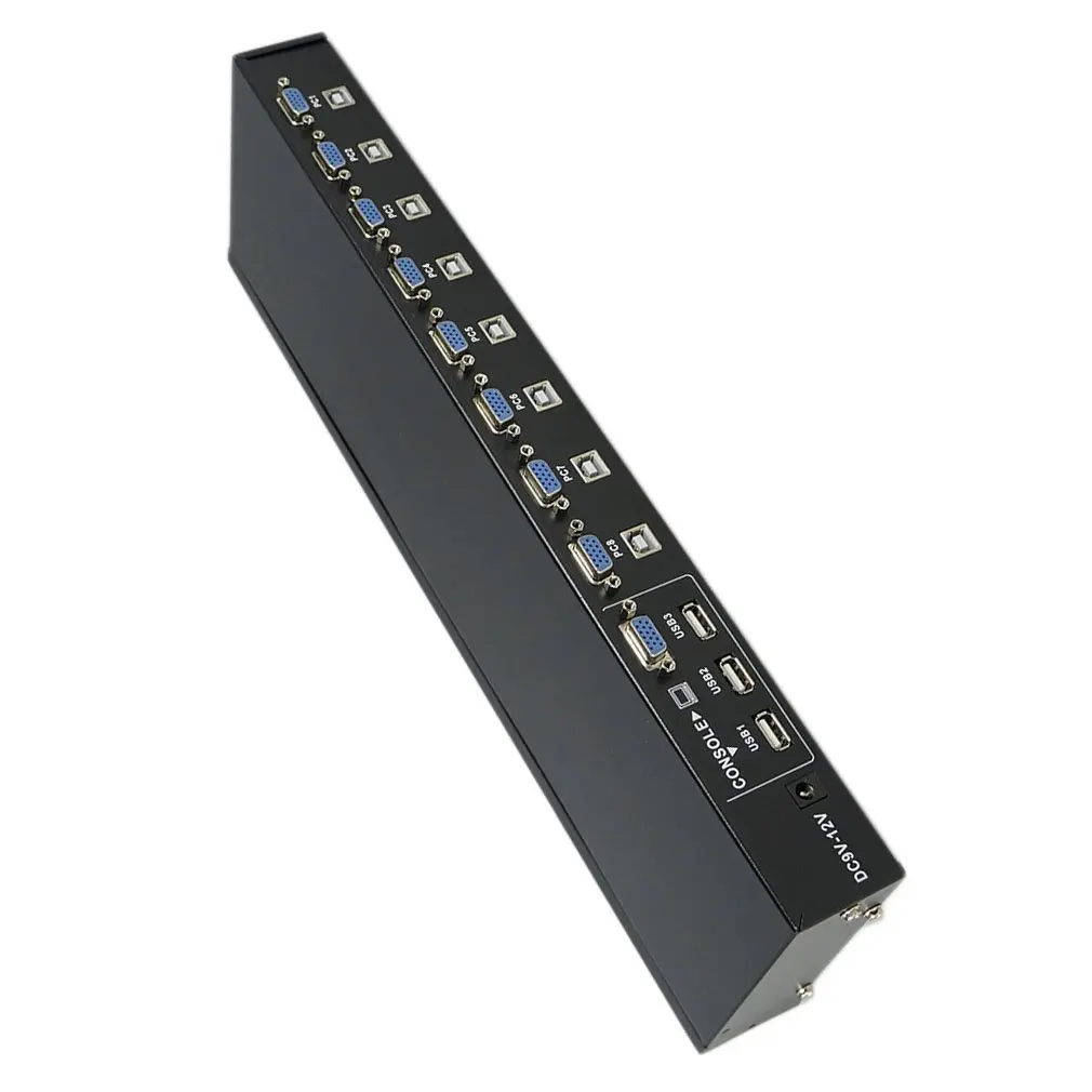Universal 8 Ports USB 2.0 External KVM Switch Box Manual Switcher Support For 1920 x 1440 VGA Splitter Adapter Dropshipping