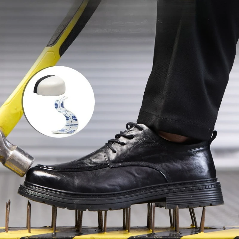 

Новинка 2025, мужская защитная обувь, изолирующая обувь с защитой от ударов и проколов, водонепроницаемая защитная рабочая кожаная обувь