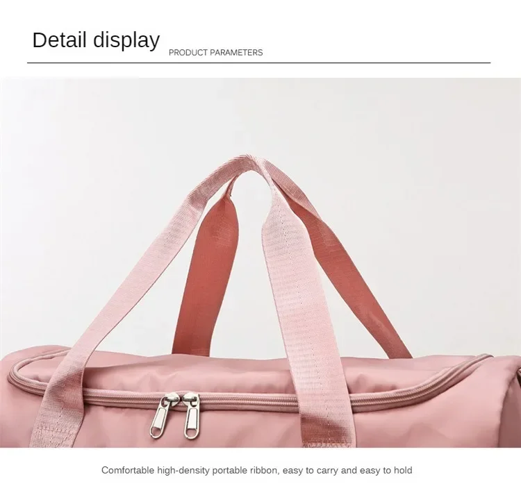 Bolsa de viaje de gran capacidad para mujer, bolsa de gimnasio para fin de semana, bolsas de lona para la noche con comp