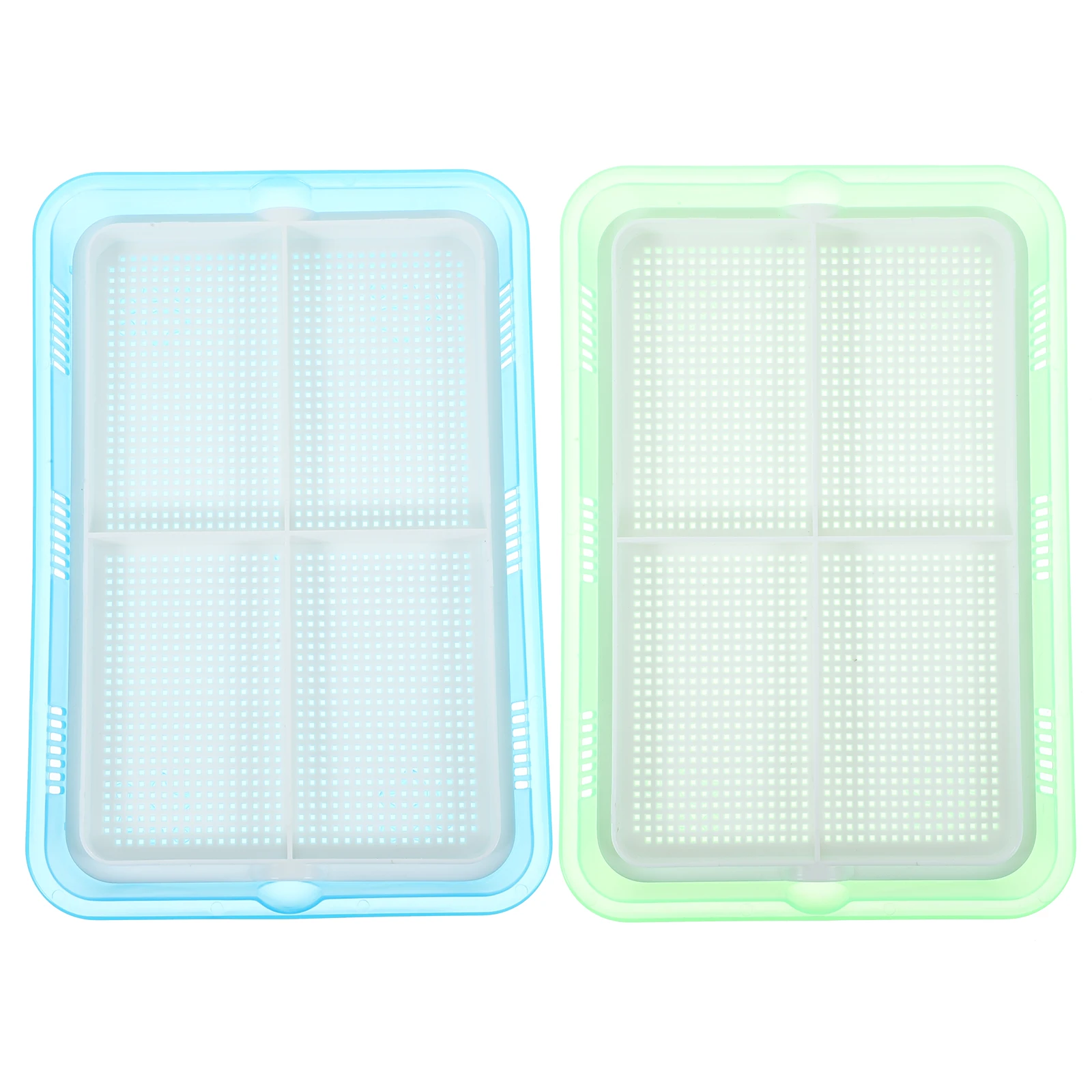 

2pcs Catnip Plants for Cats Indoor Hydroponic Grass Planter Tray Container Cat Straw Pot Set Small Blue Green