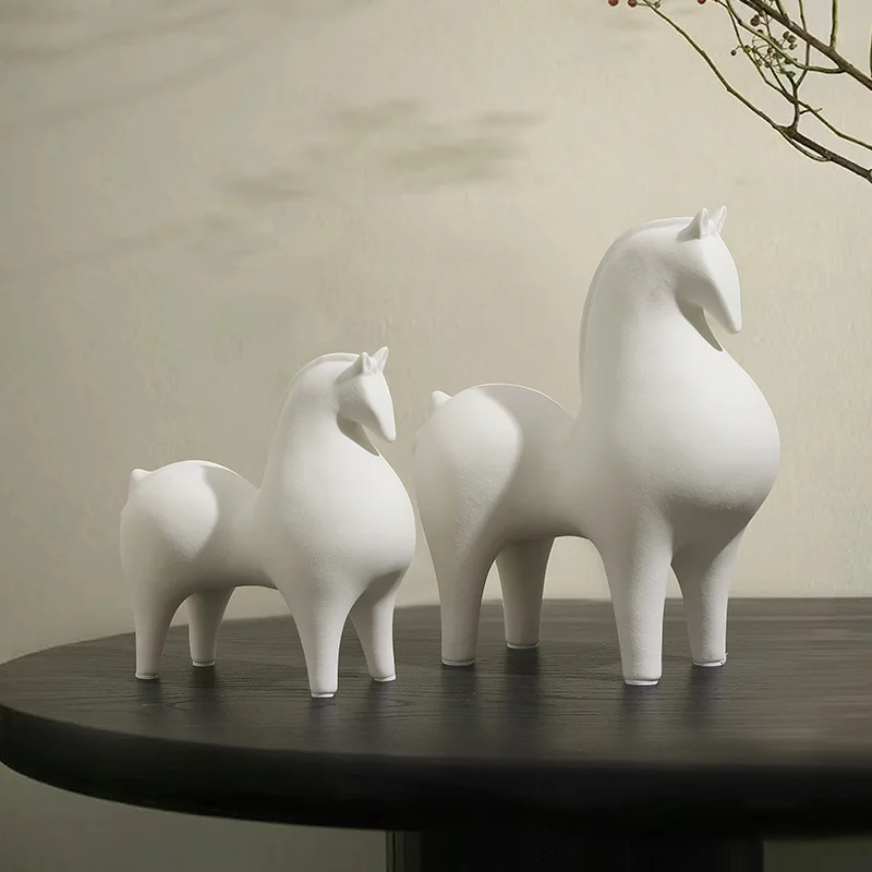 

Ceramic Decoration, Elephant and Horse Statues, Porch Living Room Minimalist Home Wine Cabinet Decoration, Office Home Gifts