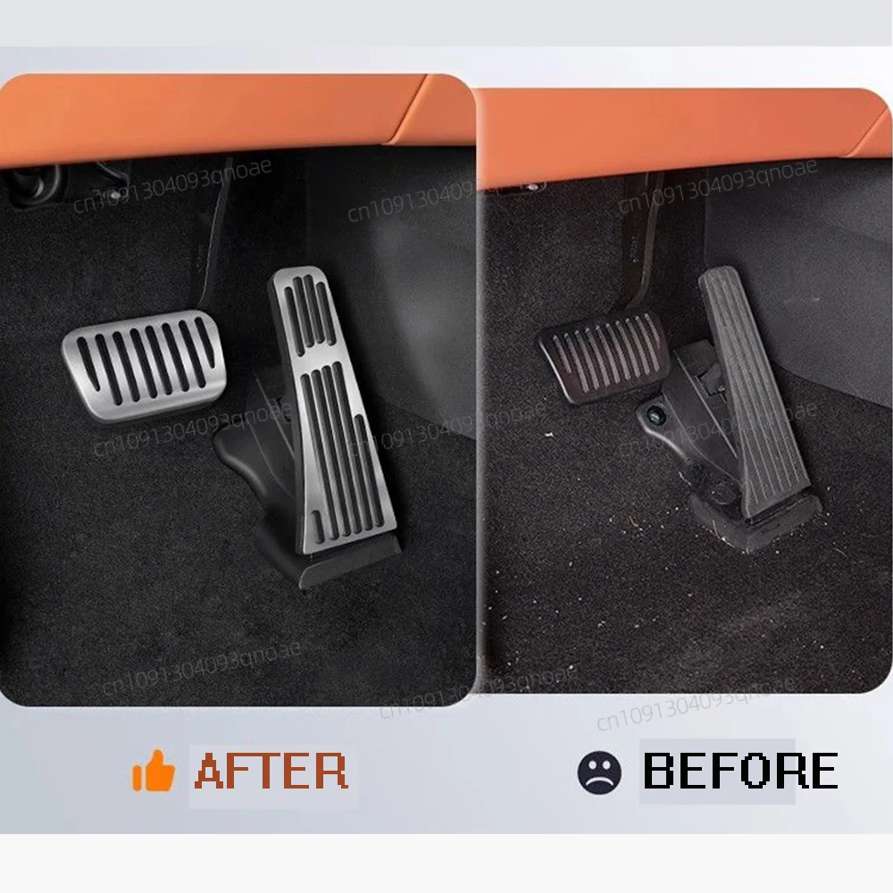 BYD 시리온 7 시리온 07 2024 2025 실버 자동차 브레이크 페달 커버 논슬립 패드 실내 장식 커버 액세서리