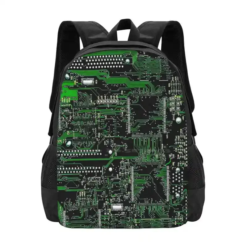 

Circuit Board Green Bag Backpack For Men Women Girls Teenage Circuit Board Computer Technology Electronic Pc Informatics Ict