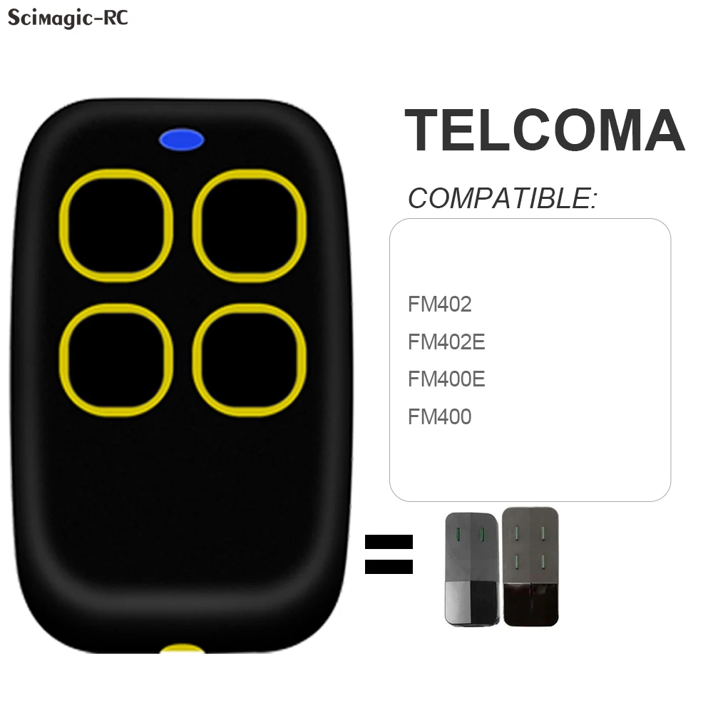 

TELCOMA FM402 FM402E FM400 FM400E Garage Door Remote Control 433.92MHz Remote Control Duplicator Garage Door Command