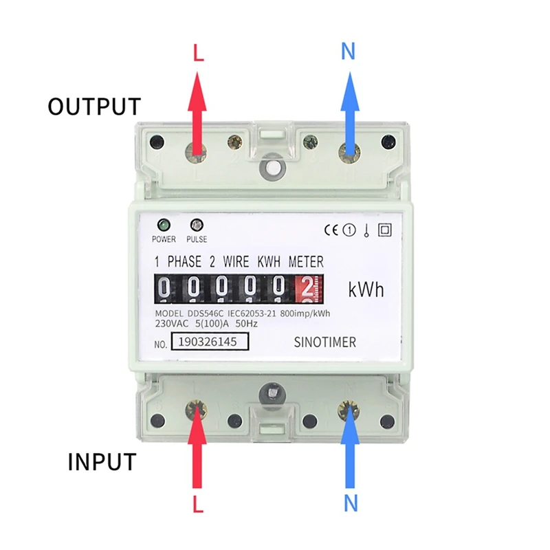 HOT SALE 4X Electric Single Phase Two Wire AC 220V 100A Energy Meter Kwh Counter Consumption Analog Electricity Wattmeter(A)