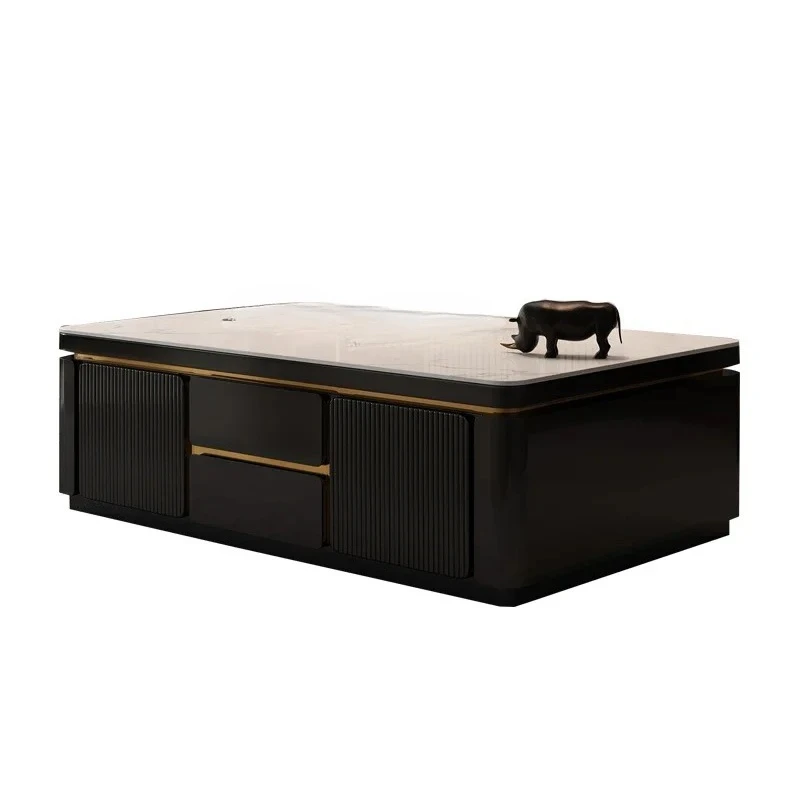 All solid wood modern simple coffee table small apartment living room home minimalist light luxury high-end new model