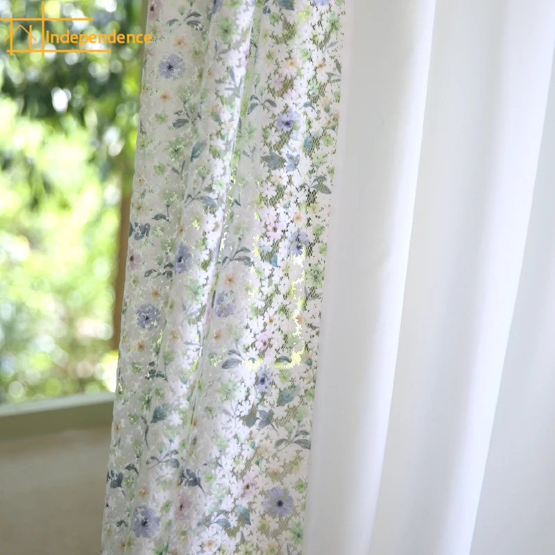 Splicing Silk Satin Chiffon Yarn Splicing Window Gauze White Yarn Living Room Bedroom French Window Floating Window Balcony
