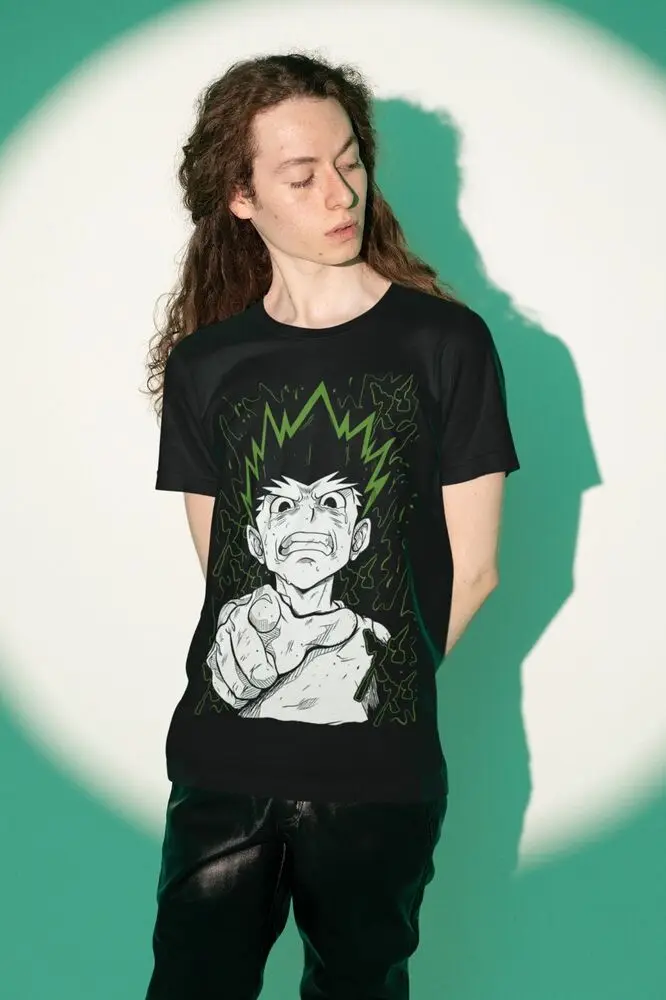 Gon T-shirt Hisoka Killua Hunter Meruem Zoldyck Girl Anime Black Shirt All Sizes