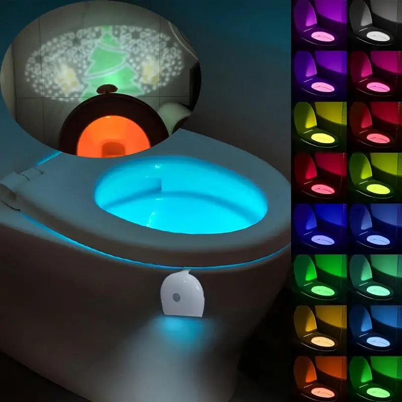 Toilet Light Motion Sensor Activated Toilet Bowl Light Automatic Home & Garden Supplies For Kids Elderly Guests Travel Restroom