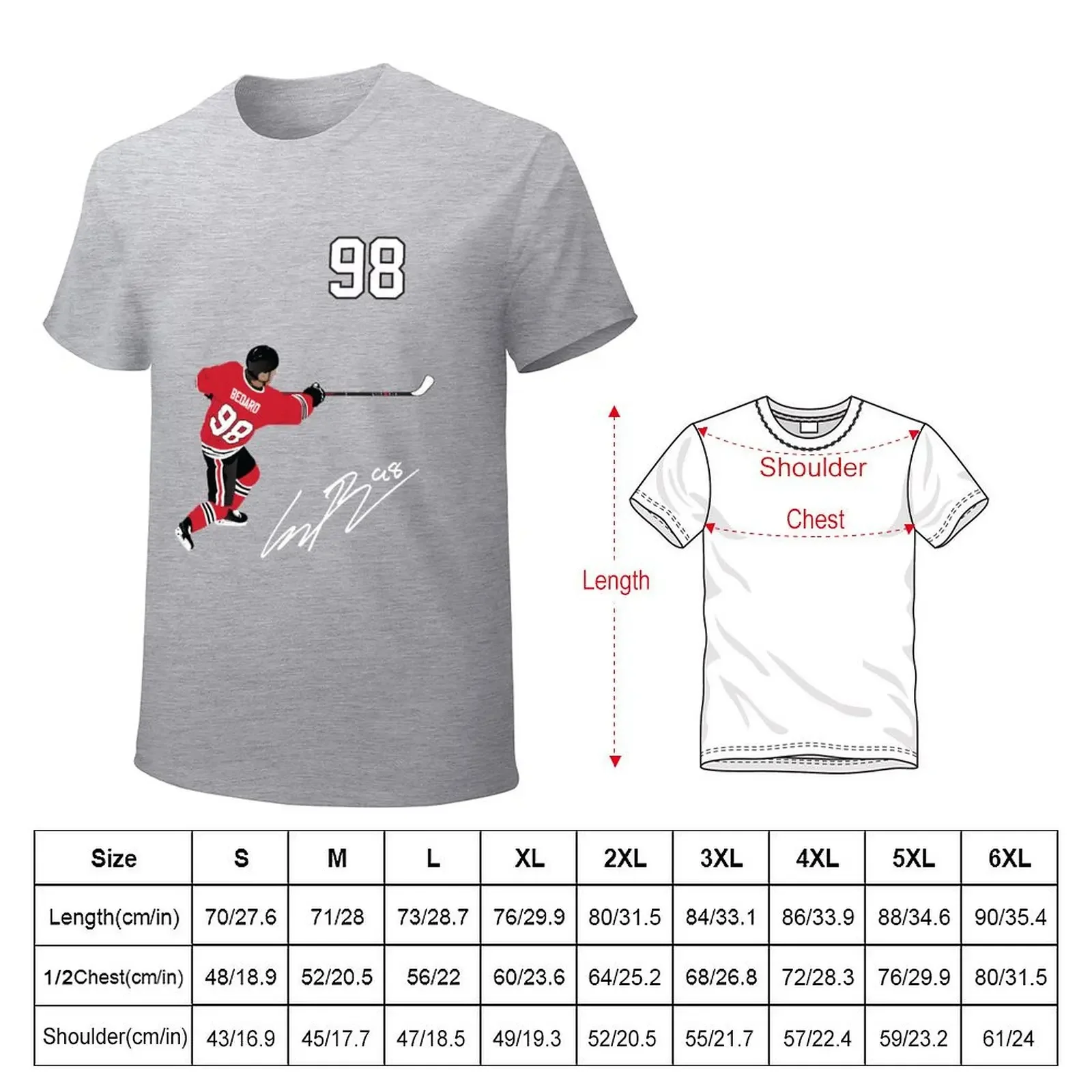 Connor Bedard Pro Number Art T-shirt blanks Short sleeve tee kawaii clothes new edition mens clothes