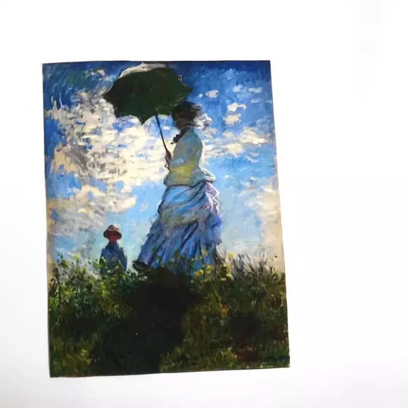 DIY Sewing Patchwork Oil Painting Hand Dyed Assorted Cotton Canvas Printed Quilt Home Textile Decor Fabric 15x20cm