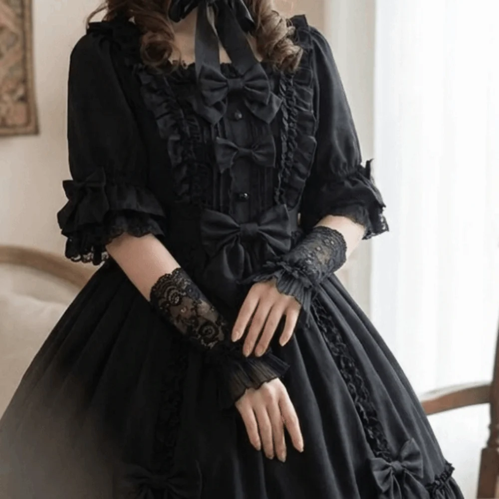 

Lace Trim Lace Arm Sleeves Ruffle Cuffs Floral Embroidered Fingerless Gloves Mesh Breathable Decorative Gloves Prom Photography