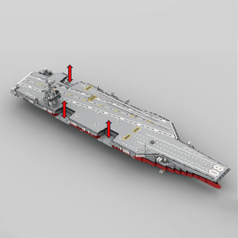 Modello di nave da guerra Moc Building Blocks Modello portaerei Tecnologia Regalo modulare Costruzione Set fai da te Assemblaggio Giocattoli di Natale