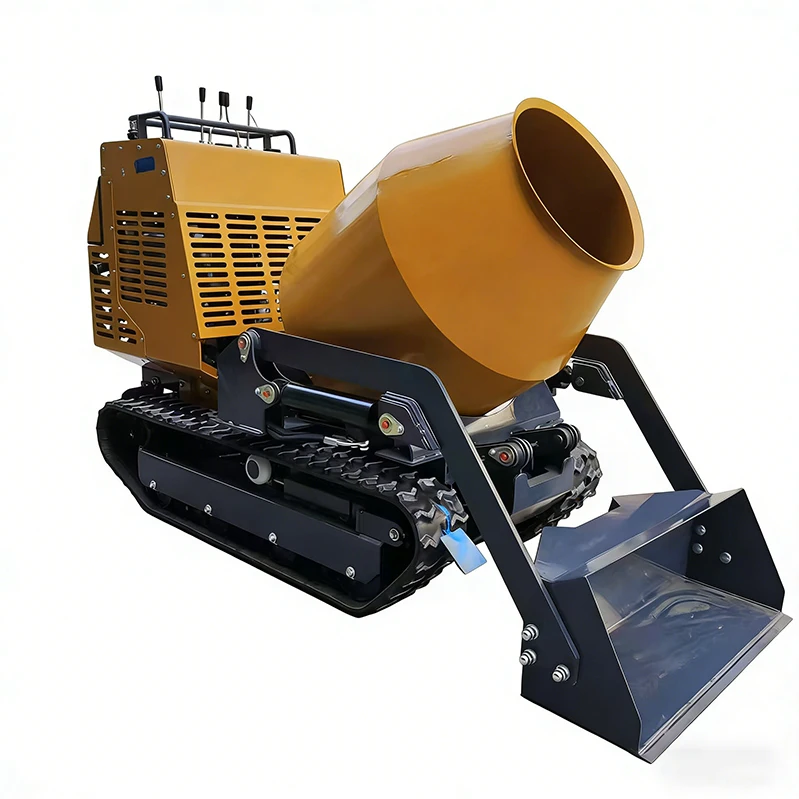 Custom 750kg Mini Concrete Dumper 350L Hydraulic Mixer Truck 13.5HP Heavy Duty Construction Equipment