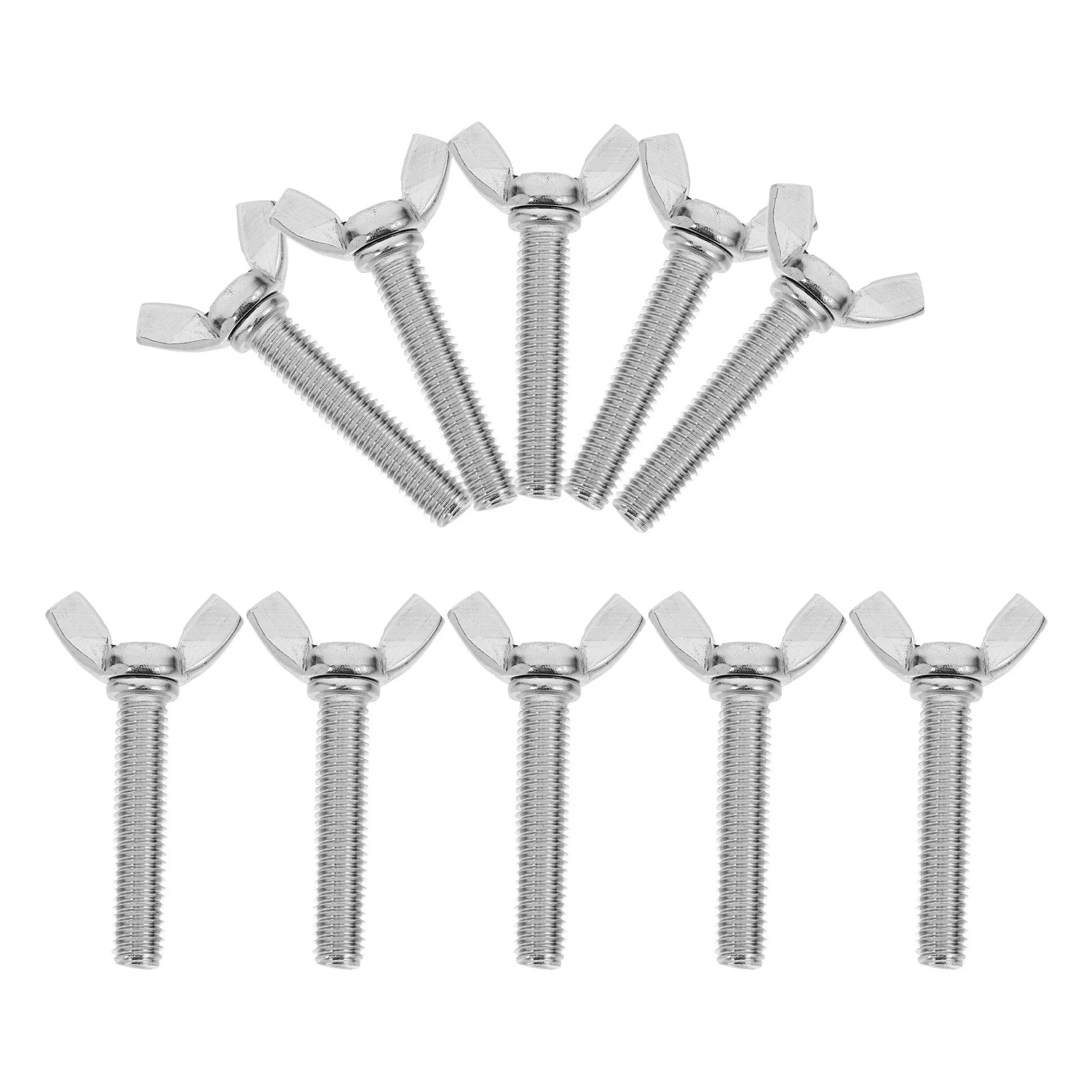 

10pcs Stainless Bolts M8X40 Butterfly Thumb Screws For Manual Tightening Hardware Fasteners Replacement Machine