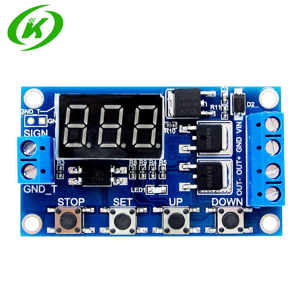 Trigger Cycle Timer Delay Switch 12 24V Circuit Board Dual MOS Tube Control Module