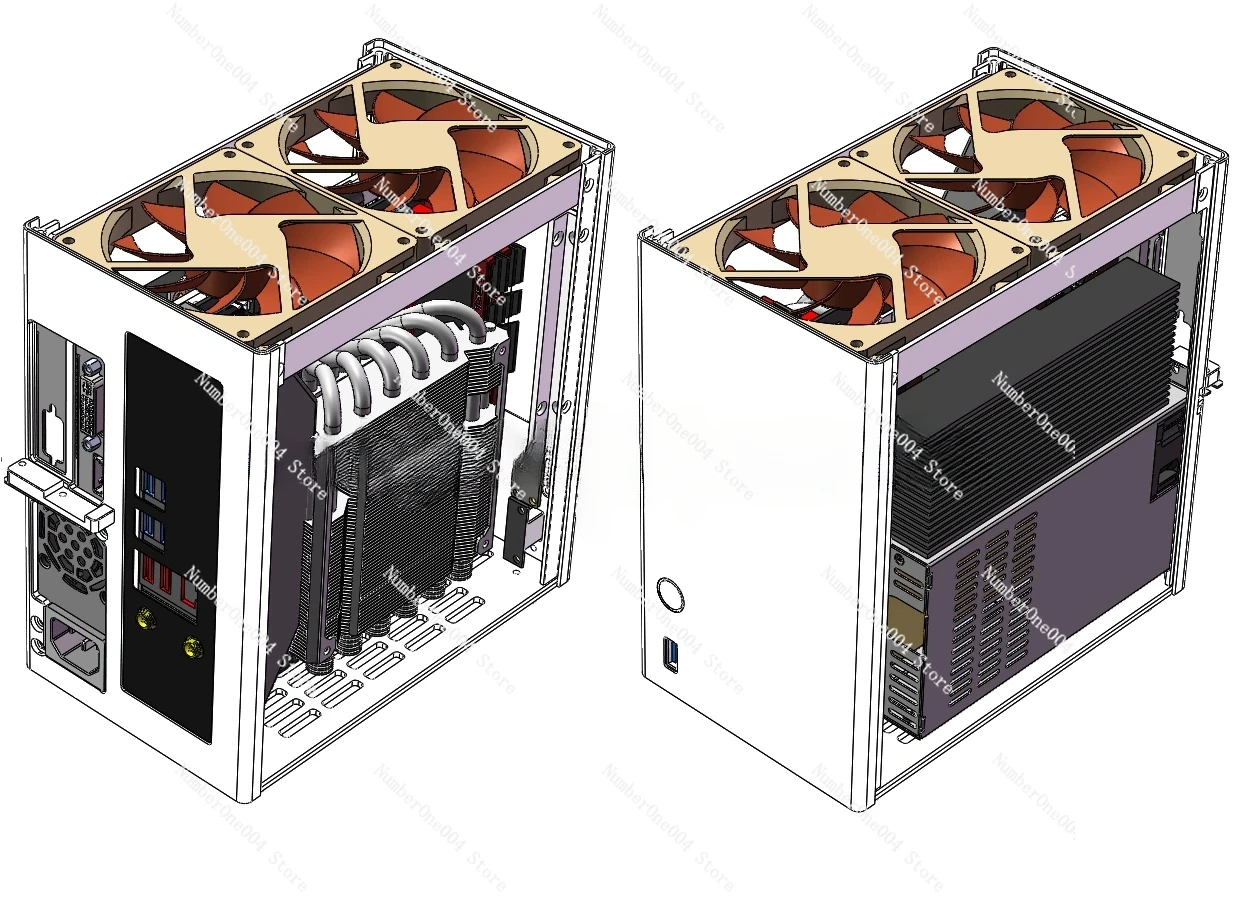 For ZS-A4DC/ITX Half-Height Knife Card Chassis Version V3\ 4.3L Volume Rtx4060 Knife Card