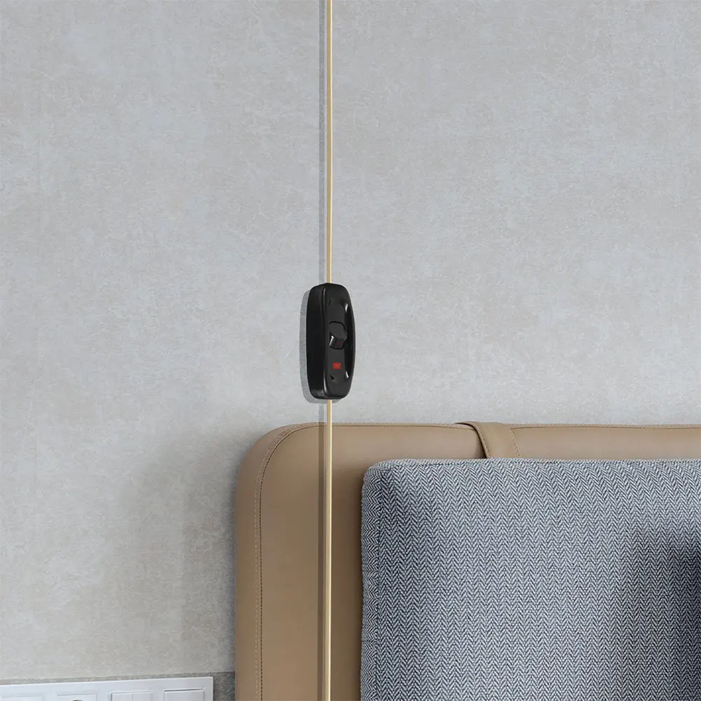 

2Pcs Convenient Inline Switch with Indicator Light for Bedside Lamps Simple Operation and Elegant Look Push Button Switch