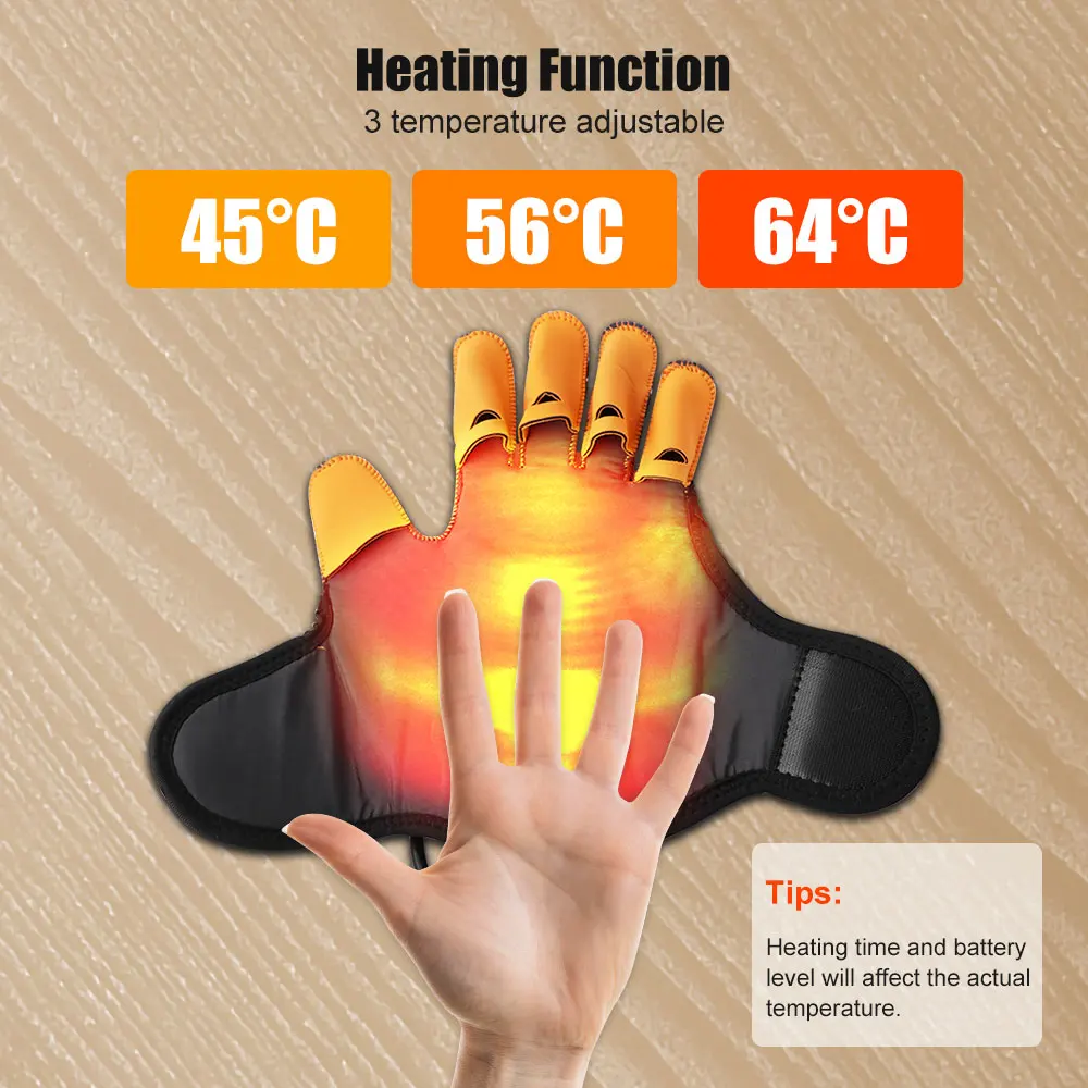 Left Right Stroke Rehabilitation Robot Gloves Heating Hemiplegia Cerebral Infarction Training Tool Heated Hand Finger Exerciser