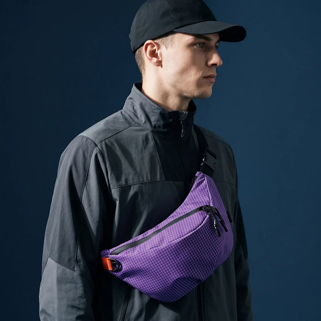 Casual Crossbody Bag Unisex Outdoor Cycling Sling Bag Large Capacity Waterproof Nylon Leisure Waist Pack for Men And Women