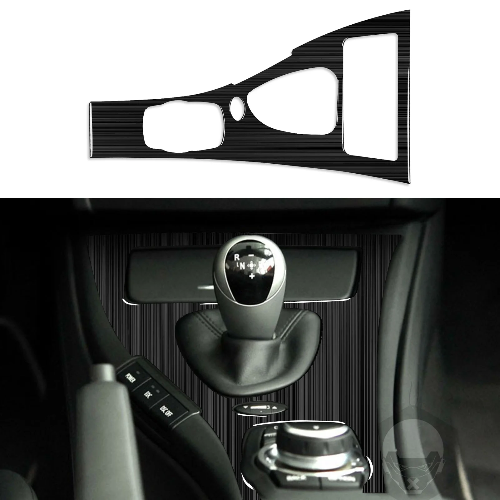 

For BMW M3 E92 2007—2013 Black Streak Car Accessories Gear Shift Box Panel Cover Trim Sticker Modification