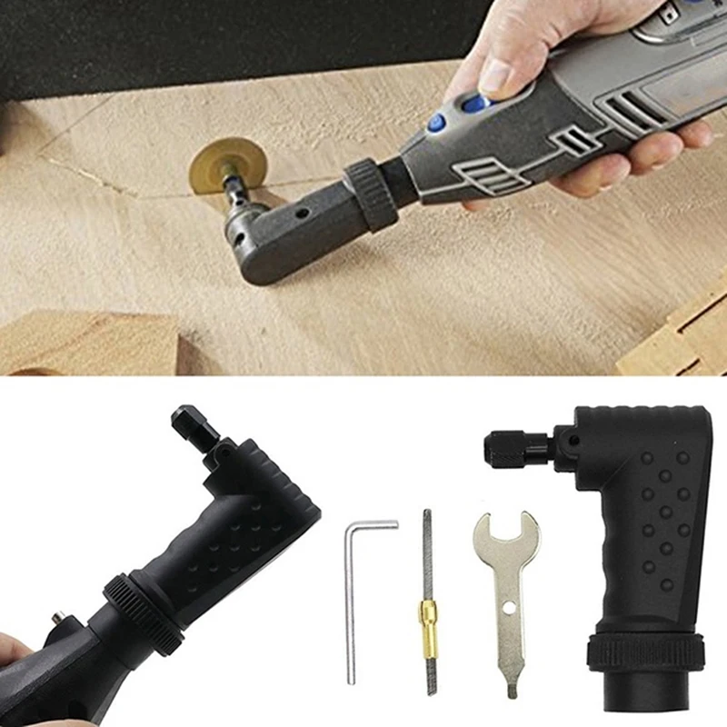 Acessório Conversor Ângulo Direito 90 Graus Rotary para Ferramenta Dremel Kit Adaptador Moedor Durável Acessórios de Moagem Ferramentas Manuais