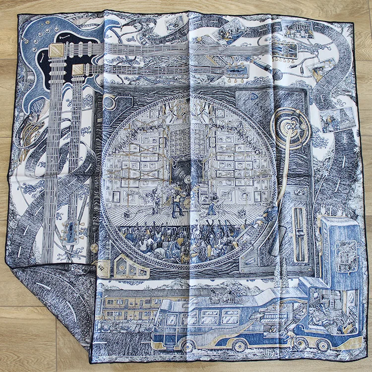 18MM Twill Schal Frauen doppelseitige Maulbeere Schals Luxus Designer 90CM Hand Rollerd Kanten Bandanas Tasche Gürtel Zubehör geschenk