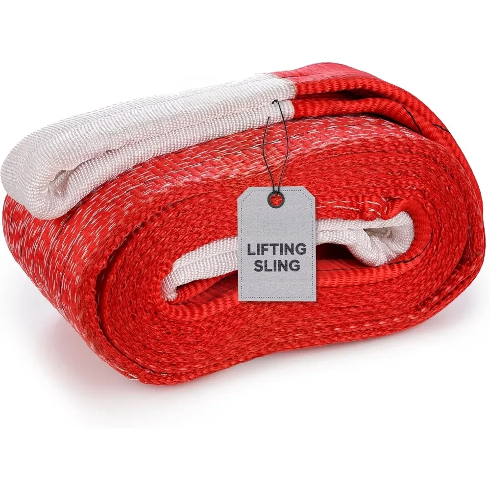 Heavy Duty Industrial Lifting Strap 11000 Lbs Vertical WLL 16ft - Eye and Eye Flat Polyester Web Lifting Sling 5 tons WLL