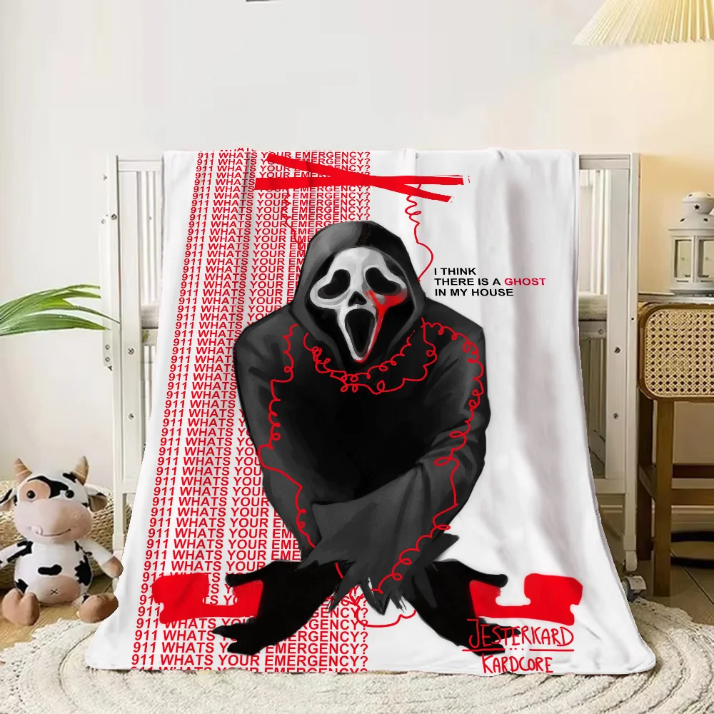 Fluffy Soft Blankets for Adults Ghostface Cute Throw Blanket for Sofa Decoration Fleece Blanket Large Knitted Plaid Arcteryx