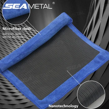 SEAMETAL Magic Clay Towel for Car Detailing – 1/2PCS Blue Clay Cleaning Cloths for Auto Care 1