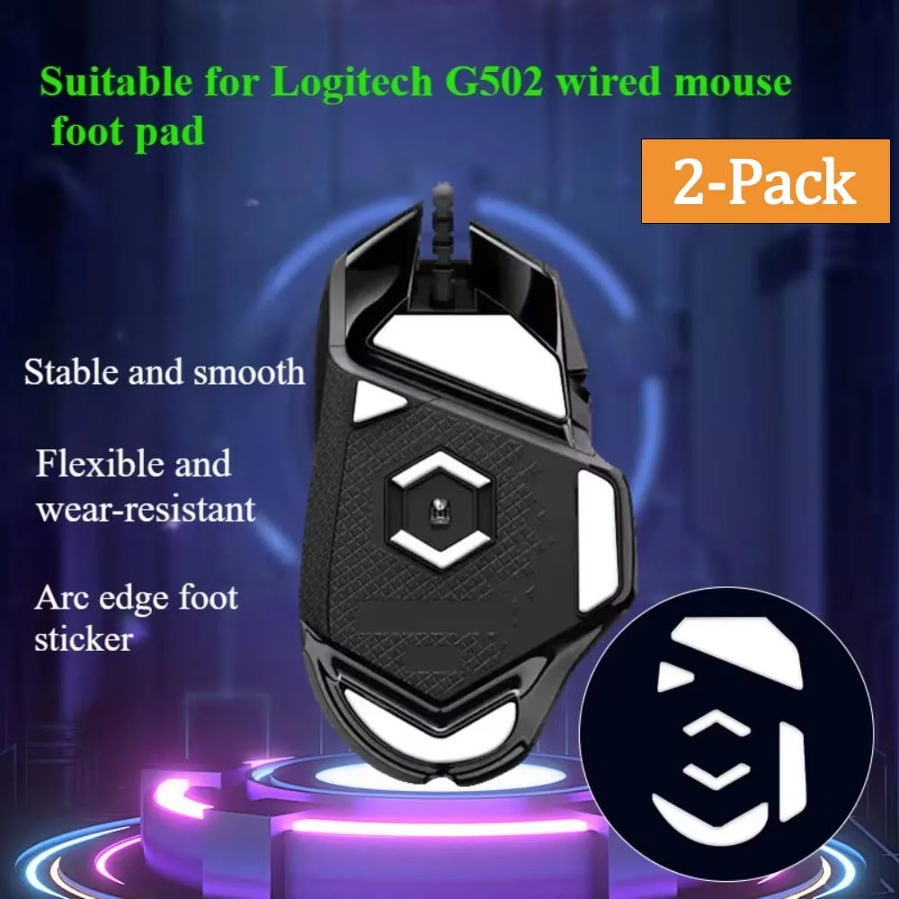 2 Stück Fußpolster für Logitech G502 Wired Mouse-E-Sports Gaming-Mauszubehör, langlebige und präzise Verfolgung, Mauspads für den Schreibtisch