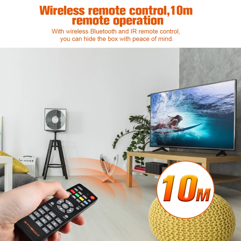GTMEDIA Ifire 2 M3U TV Box H.265 HEVC 10Bit 1080P Full HD مدمج 2.4G WIFI HDR Ethernet MPEG-4 Media Player STB Stock في إسبانيا